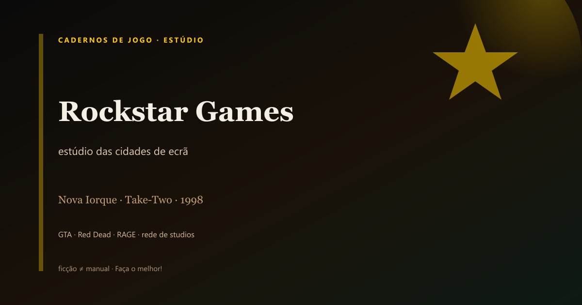 Rockstar Games — capa editorial BudGanja